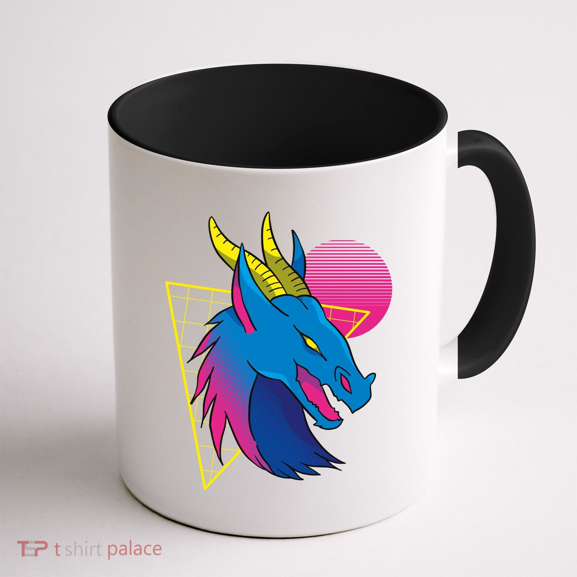 Neon Dragon Face Coffee Mug