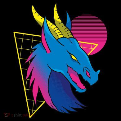 Neon Dragon Face Coffee Mug