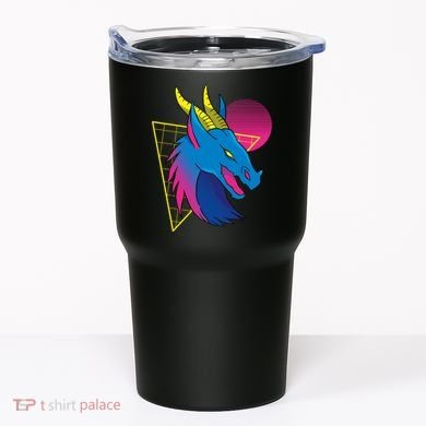 Neon Dragon Face Tumbler