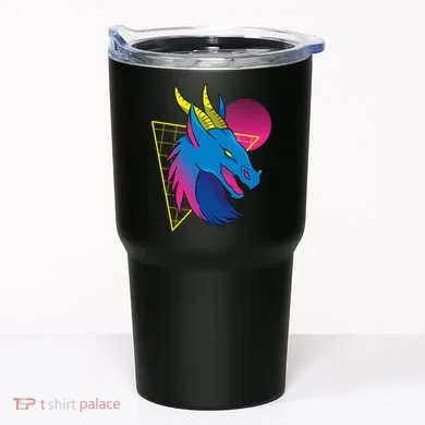 Neon Dragon Face Tumbler