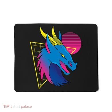 Neon Dragon Face Mousepad