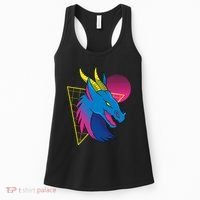 Neon Dragon Face Women's Tank Top thumb 0