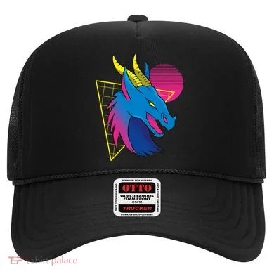 Neon Dragon Face Hat