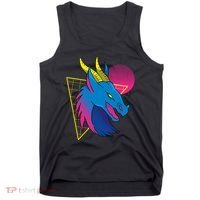 Neon Dragon Face Tank Top thumb 0