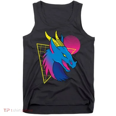 Neon Dragon Face Tank Top