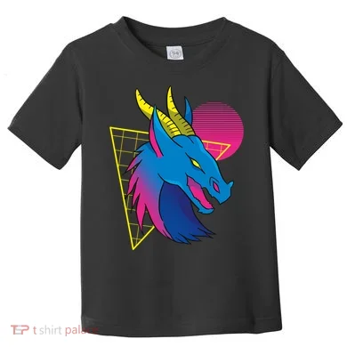 Neon Dragon Face Toddler T-Shirt