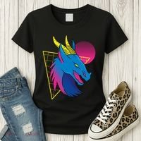 Neon Dragon Face Women's T-Shirt thumb 3