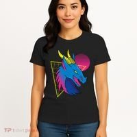 Neon Dragon Face Women's T-Shirt thumb 4