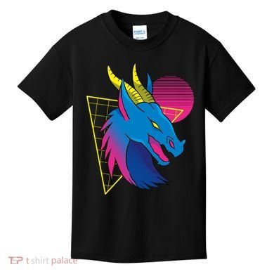Neon Dragon Face Kids T-Shirt