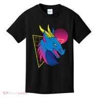 Neon Dragon Face Kids T-Shirt thumb 0
