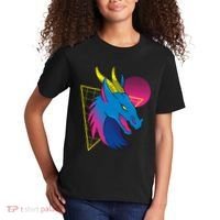Neon Dragon Face Kids T-Shirt thumb 2