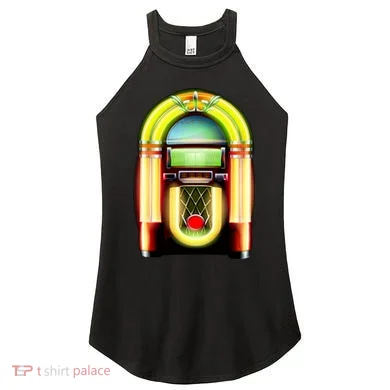 Neon Juke Box Women's Perfect Tri Rocker Tank