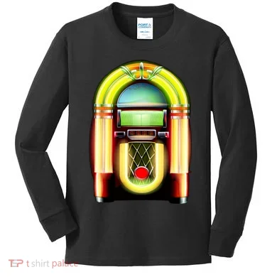 Neon Juke Box Kids Long Sleeve Shirt