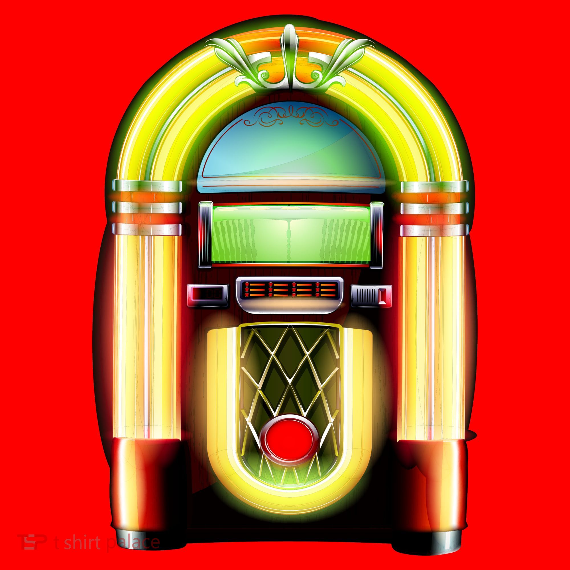 Neon Juke Box Santa Hat
