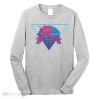 Neon Palm Trees Long Sleeve Shirt thumb 0
