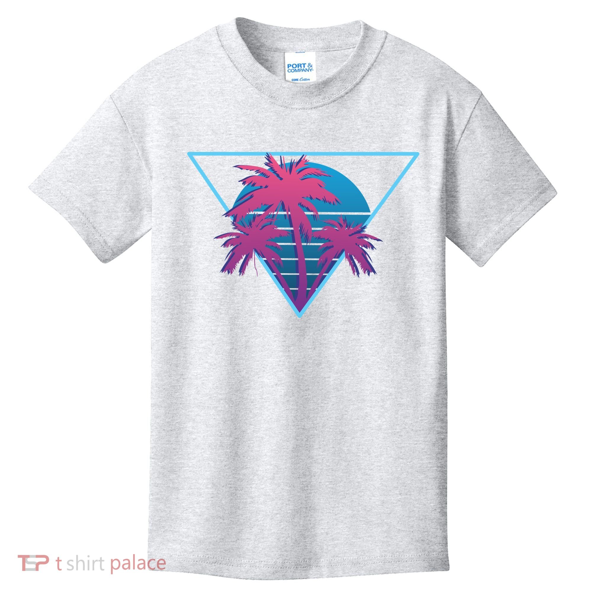 Neon Palm Trees Kids T-Shirt