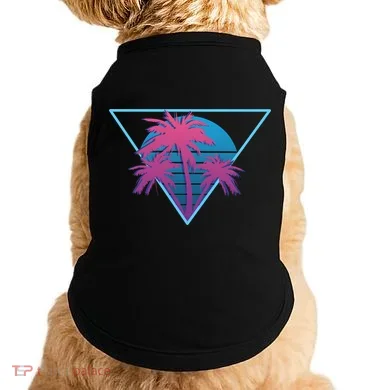 Neon Palm Trees Doggie Tank