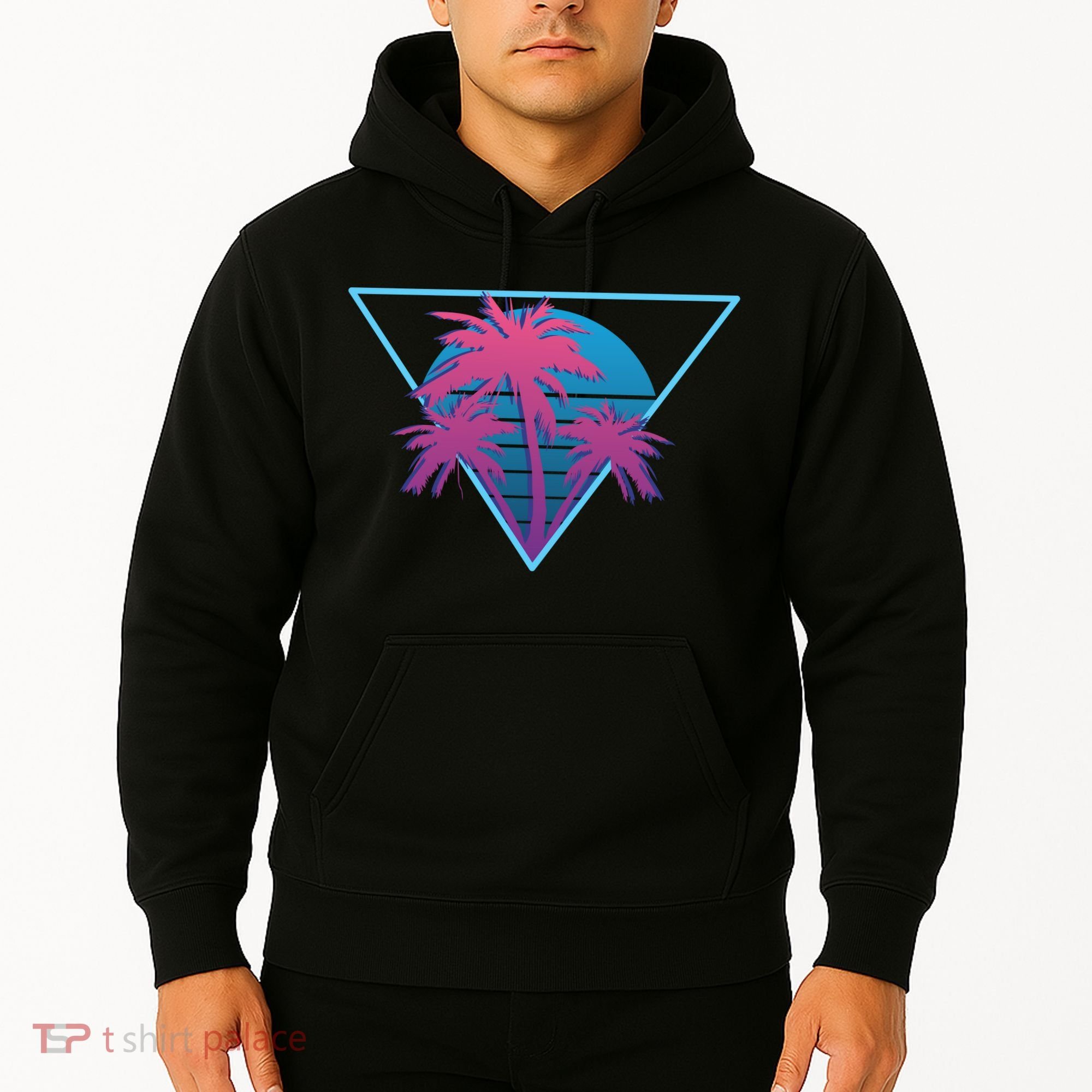 Neon Palm Trees Hoodie
