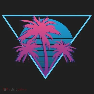 Neon Palm Trees Adult Drive Performance Visor