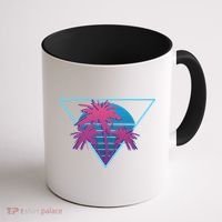 Neon Palm Trees Coffee Mug thumb 1