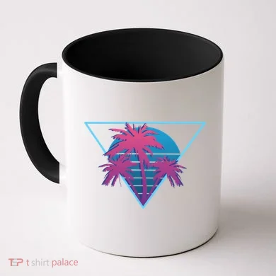 Neon Palm Trees Coffee Mug