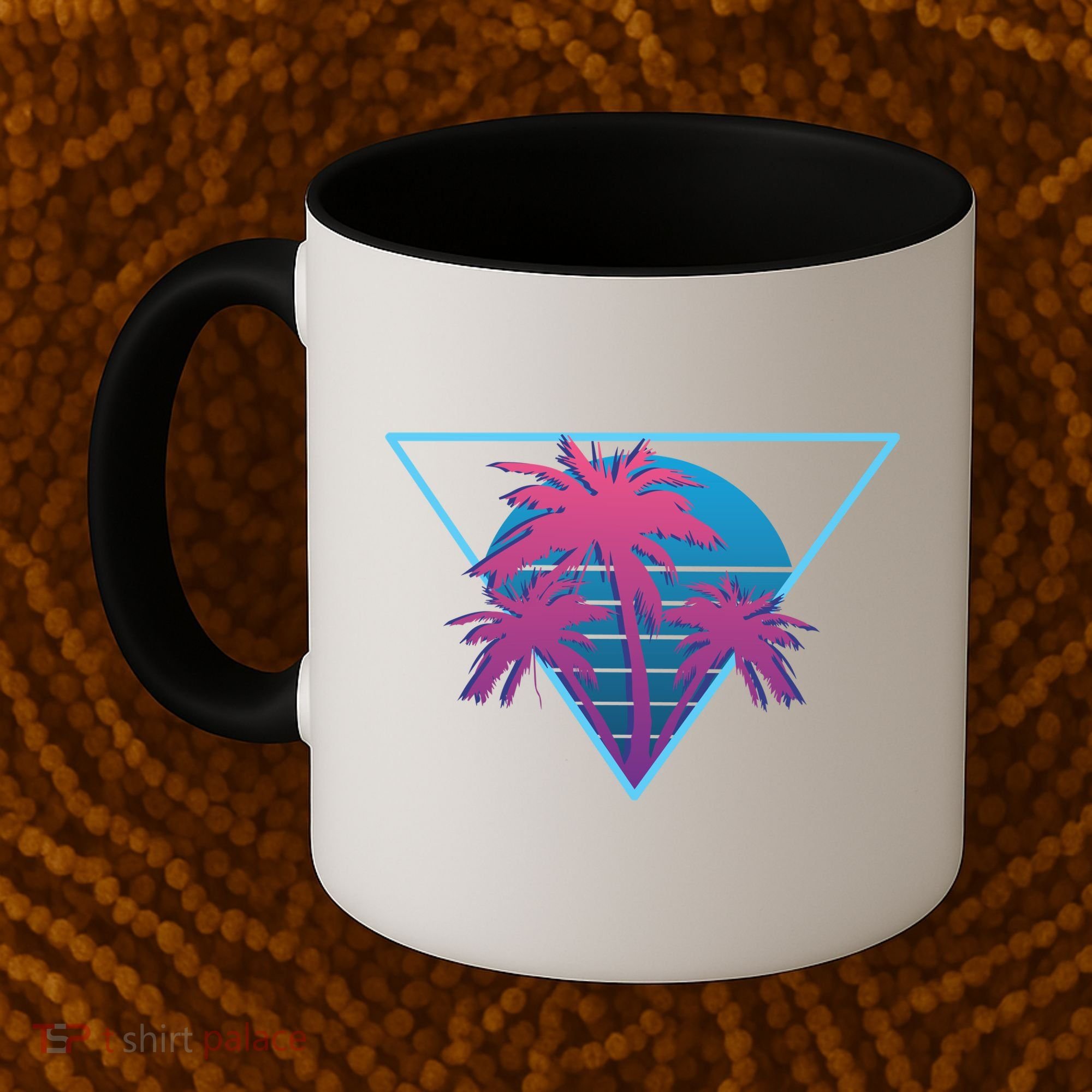 Neon Palm Trees Coffee Mug