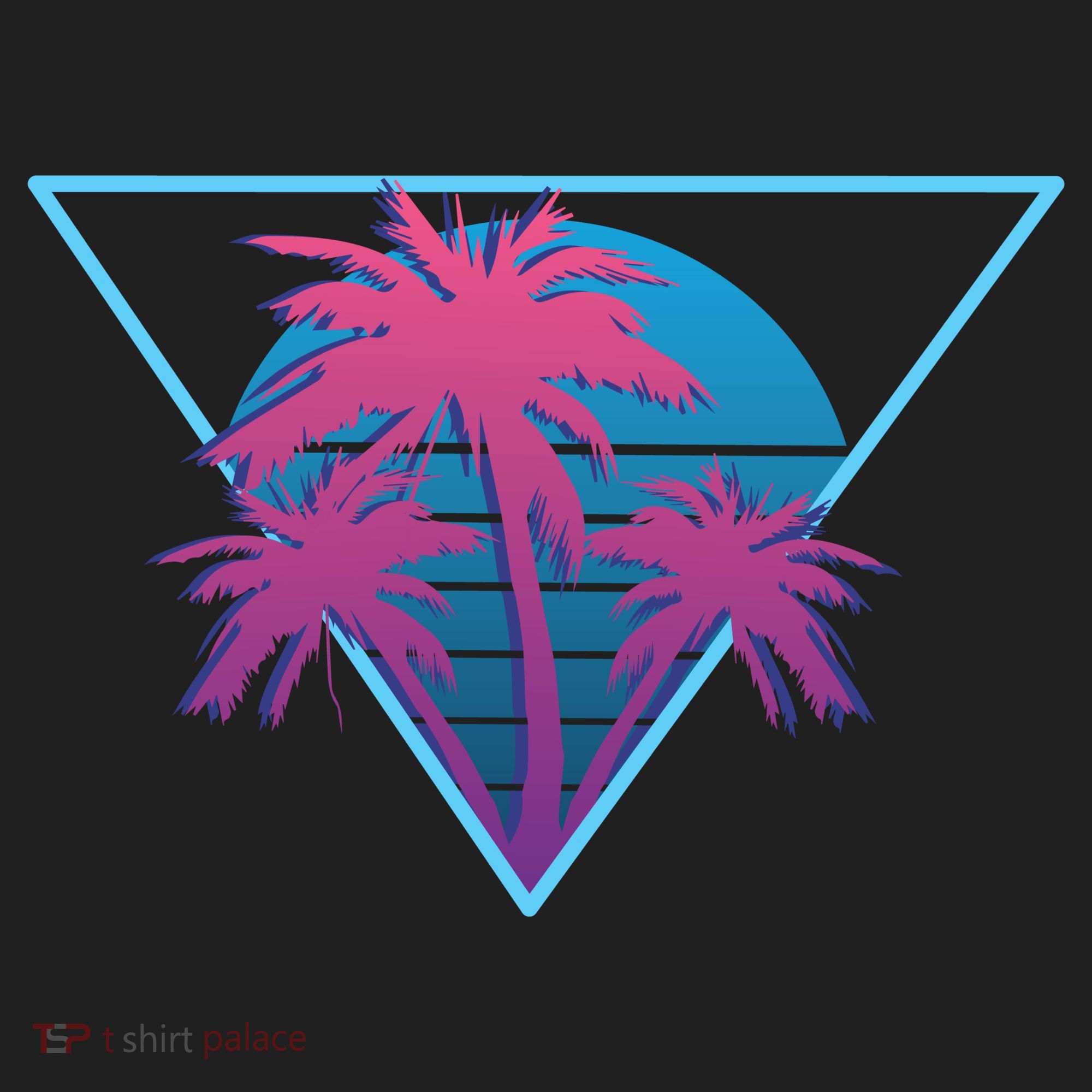 Neon Palm Trees Tumbler