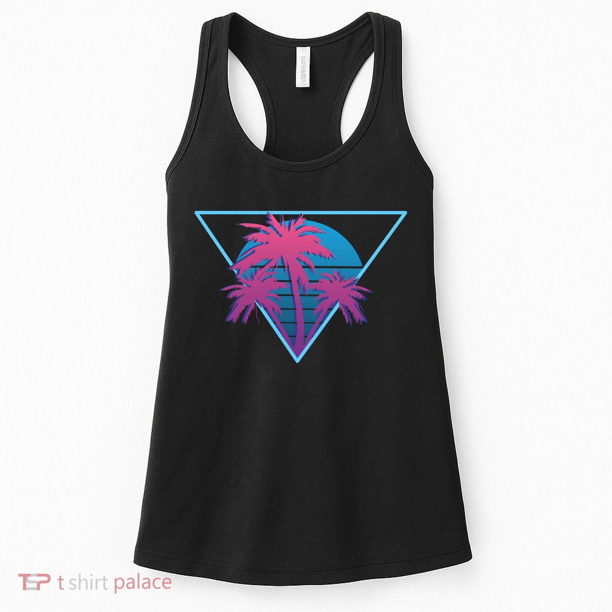 Neon Palm Trees Women's Tank Top