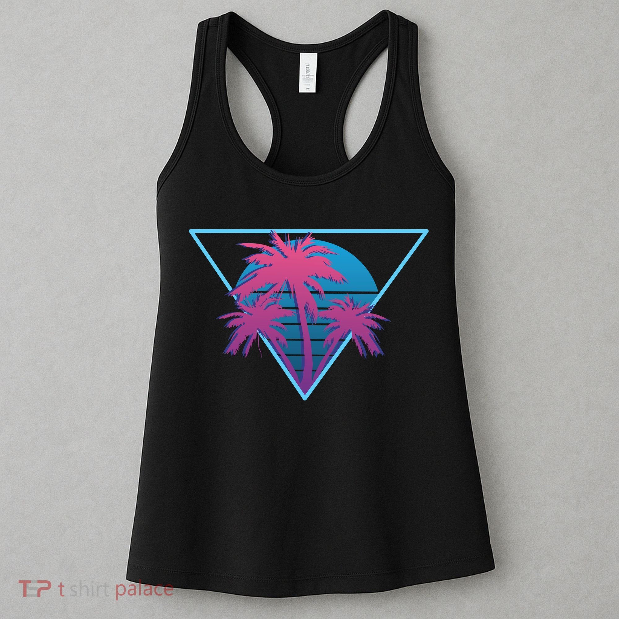 Neon Palm Trees Women's Tank Top