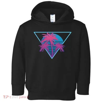 Neon Palm Trees Toddler Hoodie
