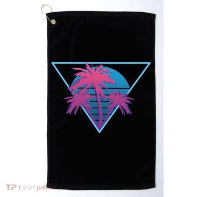 Neon Palm Trees Golf Towel