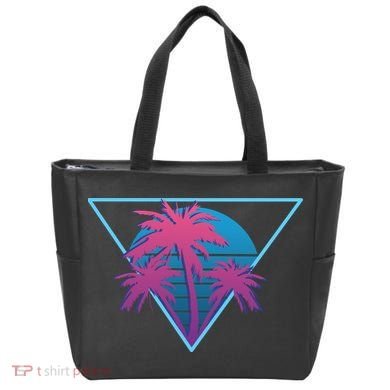Neon Palm Trees Tote Bag