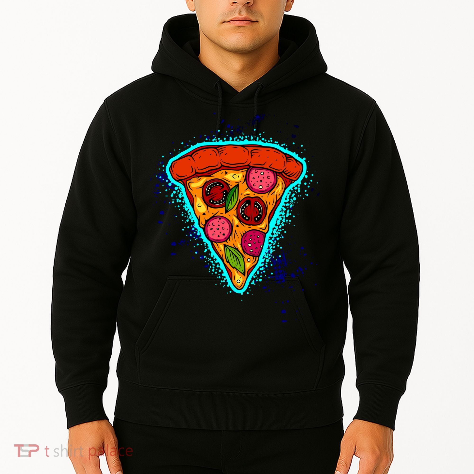 Neon Pizza Hoodie