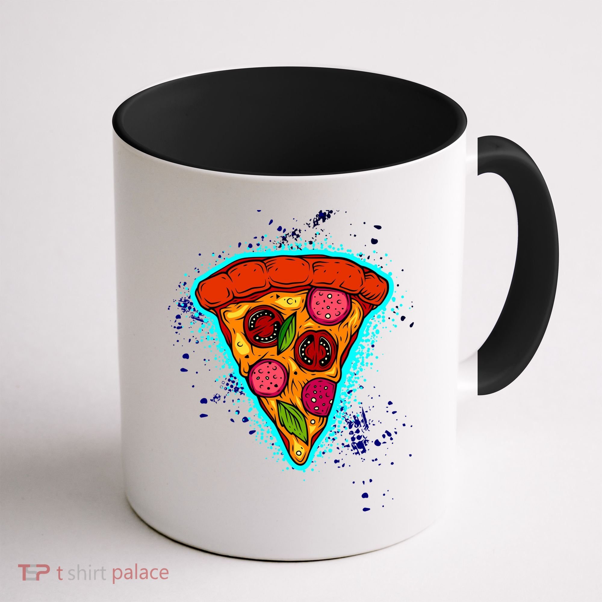 Neon Pizza Coffee Mug