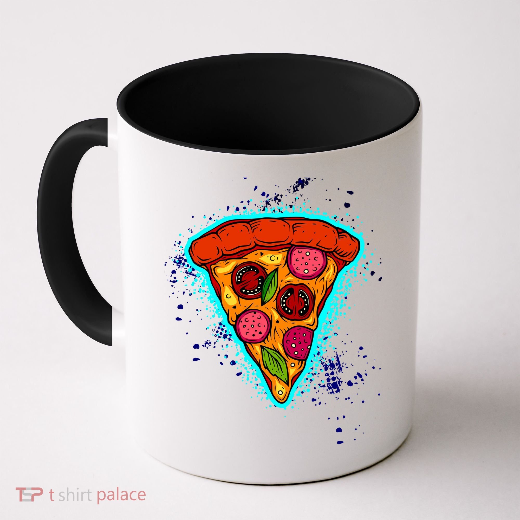 Neon Pizza Coffee Mug