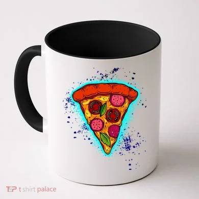 Neon Pizza Coffee Mug