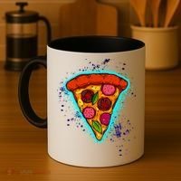 Neon Pizza Coffee Mug thumb 4