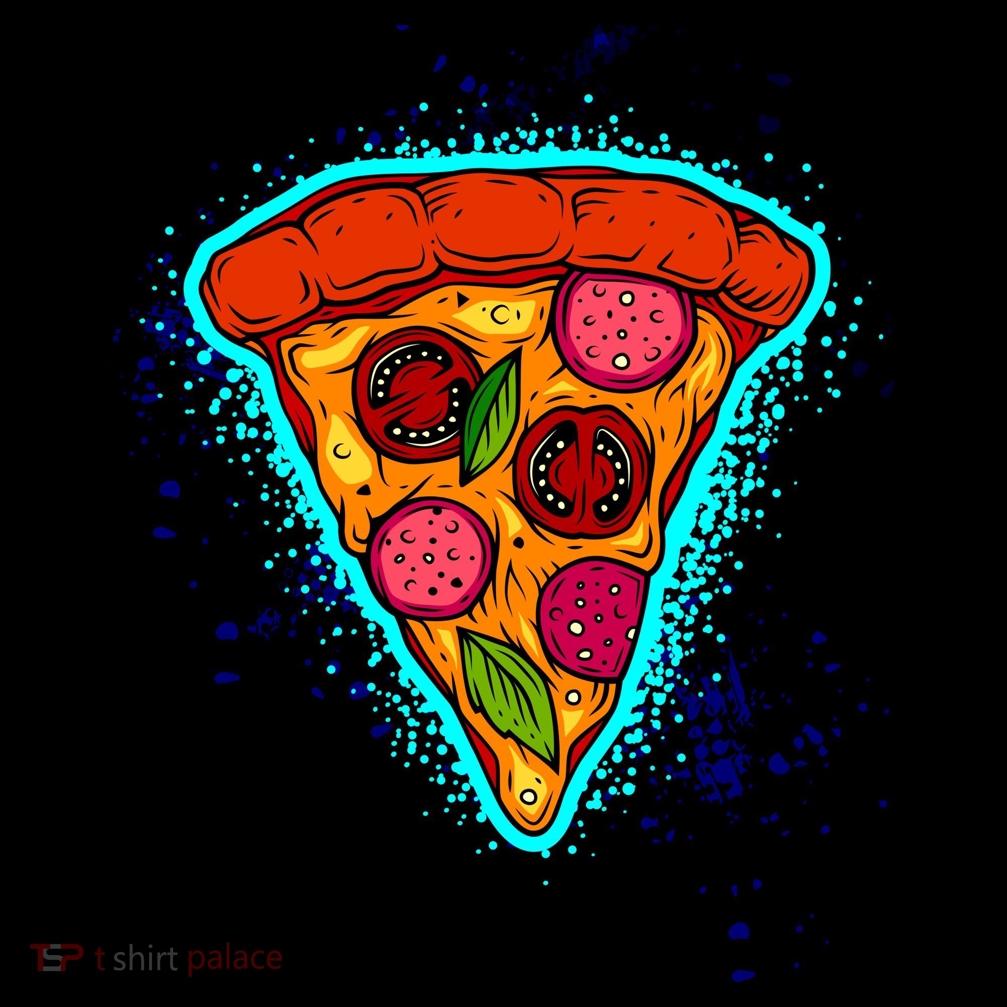 Neon Pizza Polo