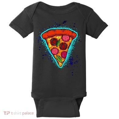 Neon Pizza Baby Bodysuit
