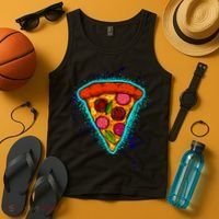 Neon Pizza Tank Top thumb 4