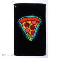 Neon Pizza Golf Towel thumb 0