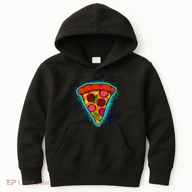 Neon Pizza Kids Hoodie