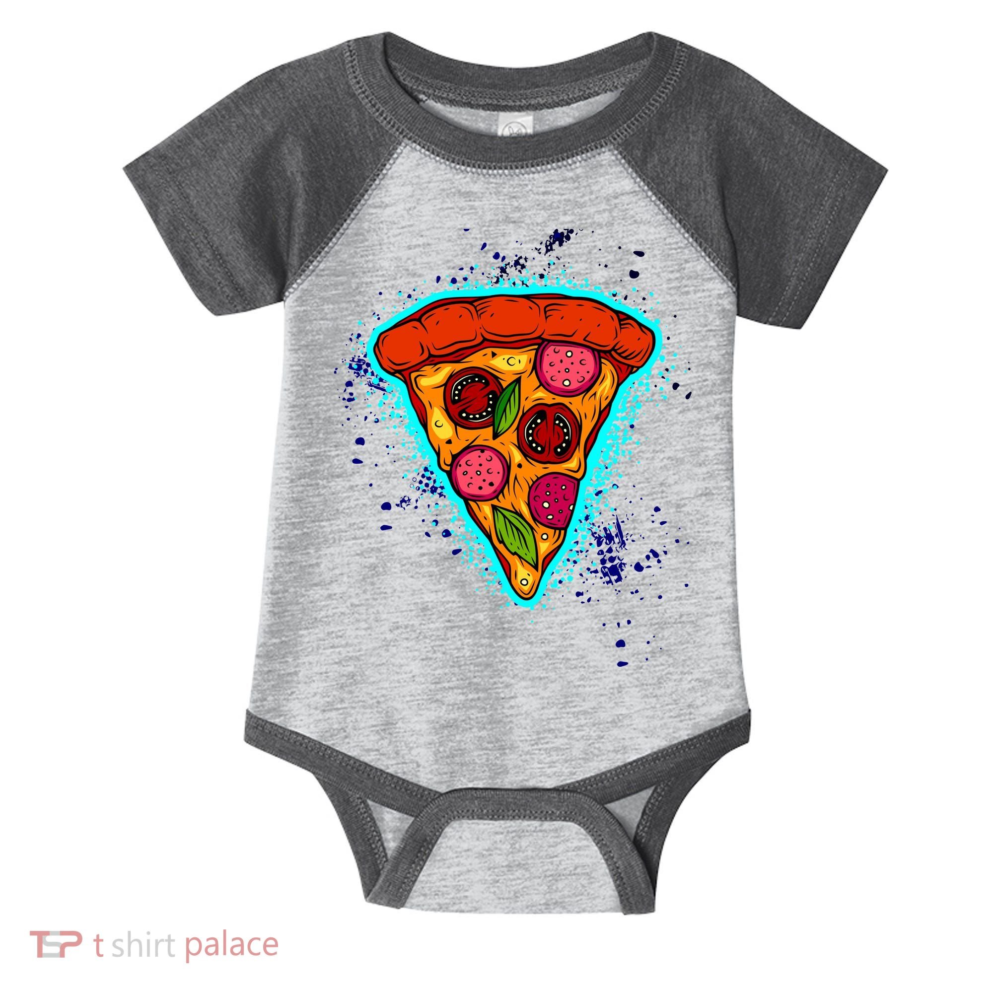 Neon Pizza Infant Baby Jersey Bodysuit
