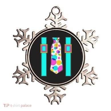 Neon Polka Dot 80s Party Tie And Suspenders Ornament