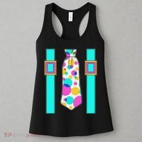 Neon Polka Dot 80s Party Tie And Suspenders Women's Tank Top thumb 3