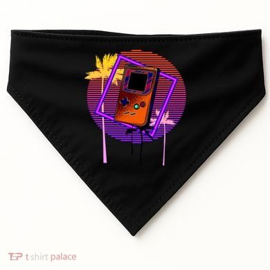 Neon Retro Video Game USA-Made Doggie Bandana