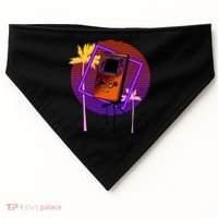 Neon Retro Video Game USA-Made Doggie Bandana thumb 0