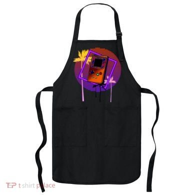 Neon Retro Video Game Apron