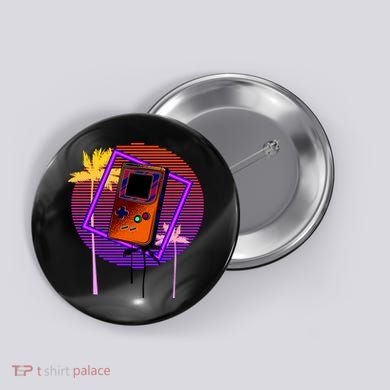 Neon Retro Video Game Button