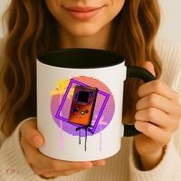 Neon Retro Video Game Coffee Mug thumb 3